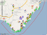 Mapa del Parque Natural de Cabo de Gata - Níjar